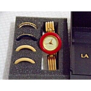 La Marque Changable Benzel with 5 Designs Gold Tone Bracelet 8" in Original Box